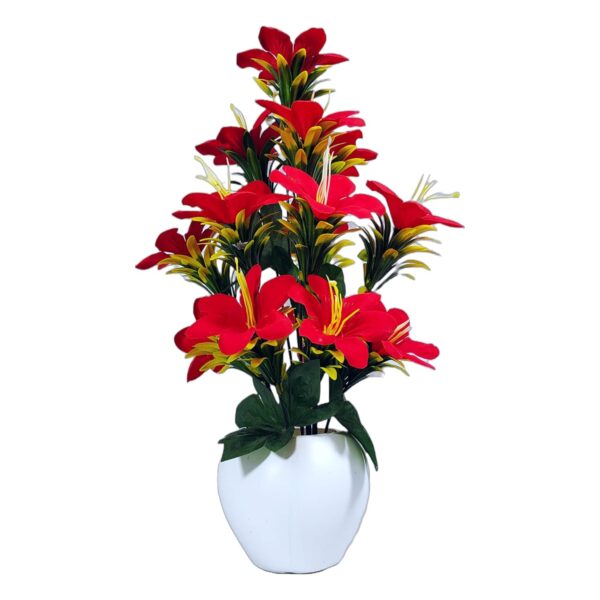 Flora Planet Artificial Plants for Home Decor & Office Decoration 1 Big Size Artificial Flowers Pot with vase, Artificial Flowers for Decoration (34cm Height) - Image 2