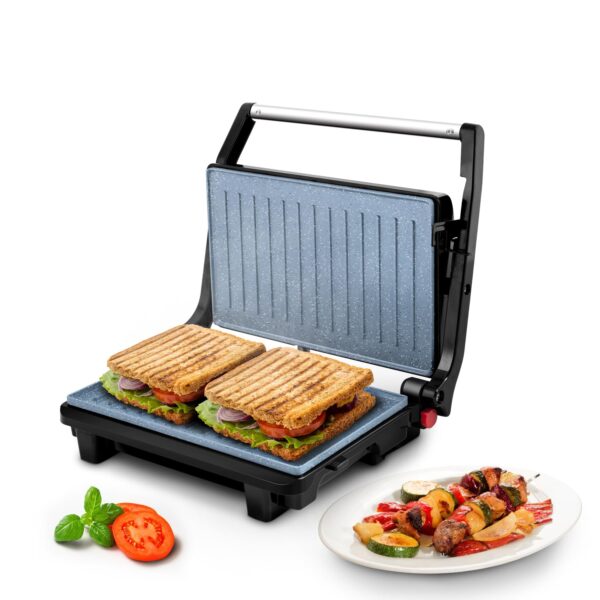 Wipro Elato BS202 1000 Watt Ceramic Grill Sandwich Maker, Scratch Resistant, 180° Open Sandwich Griller, Auto Cutoff, Non Toxic BPA, PTFE & PFOA Free, 2 Year Warranty, Regular Bread Size for 2 Slices - Image 2