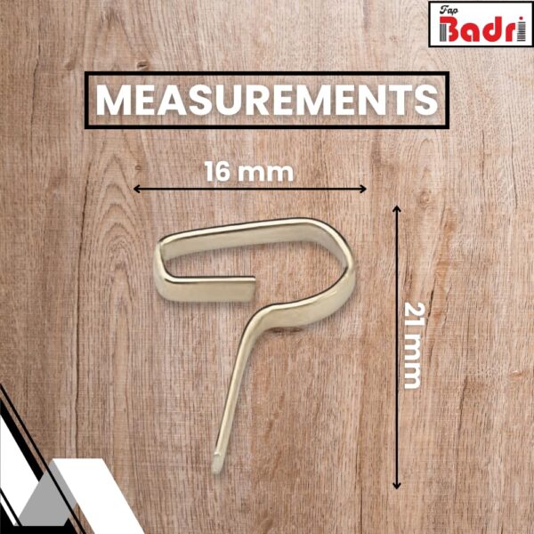 FAPBADRI Metal Hook for Curtain Channel/Track (100) - Image 3