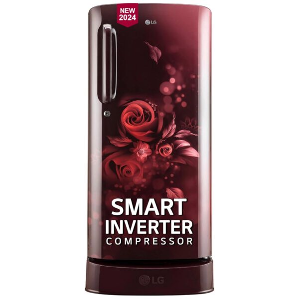 LG 185 L 5 Star Inverter Direct-Cool Single Door Refrigerator (GL-D201ASEU, Scarlet Euphoria, Base stand with drawer) - Image 2