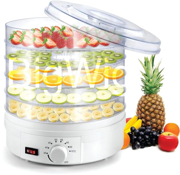 BigWig® Multifunctional 5-Tray Food Dehydrator: Ideal for Drying Fruit, Vegetables, Jerky, Spices, and More - Image 2