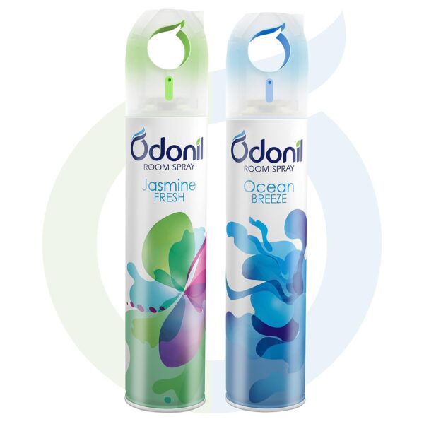 Odonil Air Freshener Room Spray - 440 ml Combo (Pack of 2, 220ml each) | Jasmine Fresh & Ocean Breeze | Nature Inspired Fragrance for Home & Office | Long Lasting Fragrance | Instant Freshness - Image 2