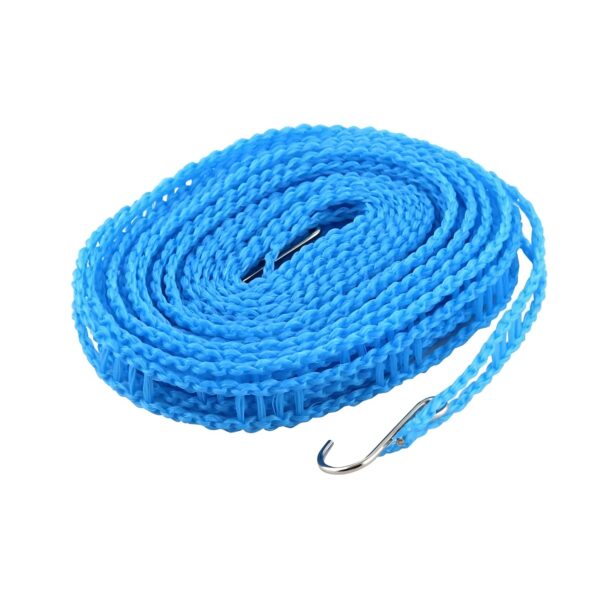 Oblivion 5 Meters Windproof Anti-Slip Clothes Washing Line Drying Nylon Rope with Hooks - Multicolor - Image 2