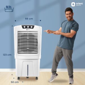 Orient Electric Aerostorm 92 L Desert Air Cooler For Home | Densenest Honeycomb Pads For More Cooling| Inverter Compatible | 4000 Mch High Air Delivery | Auto-Fill Feature |Air Cooler For Room | White - Image 8