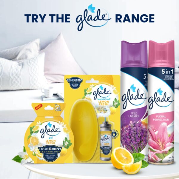 Glade Touch & Fresh Aerosol Air Freshener for Bathroom, Lemon Fresh | Fragrance Dispenser & 12ml Refill | Lasts up to 100 Sprays | Lasting Fragrance with One Touch - Image 7