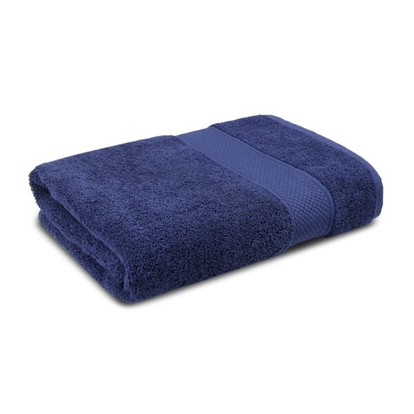 Trident 100% Cotton Towels for Bath | Towels for Bath Large Size Bath Towel - Soft & Absorbent | 450 GSM | 1 Piece Bath Towel for Men/Women | Urban Comfort | 70 cms x 140 cms - New Navy - Image 2