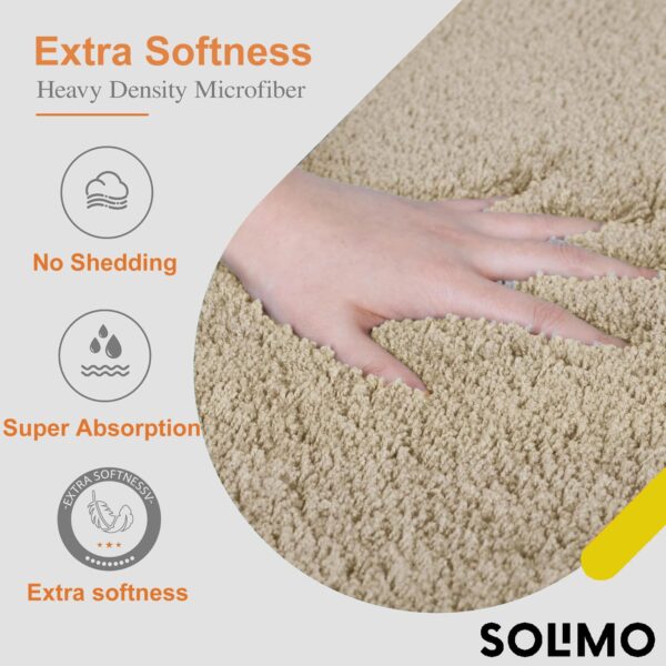 Amazon Brand - Solimo Premium Anti-Slip Microfibre Bathmat - 60cm x 40cm, Light Taupe - Image 4