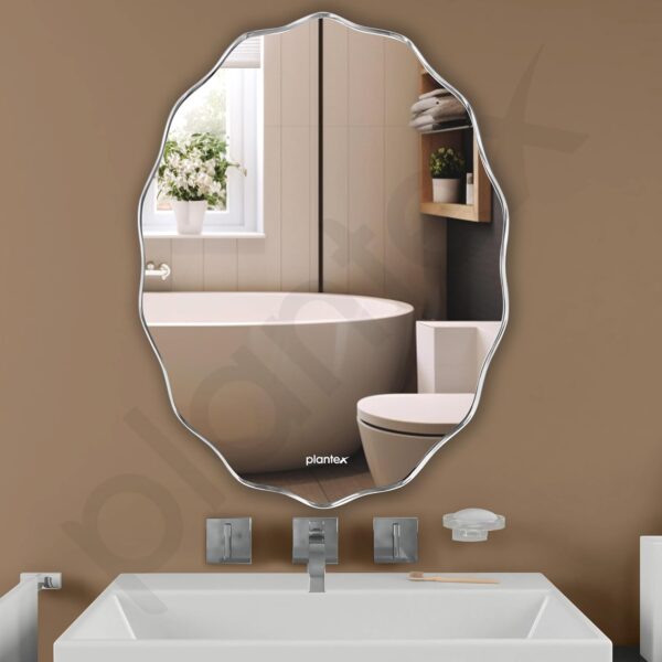 Plantex Frameless Oval Mirror for Wall/Mirror with Beveled Smooth Edges/Mirror for Bathroom/Dressing Room/Living Room/Bedroom/Entryway - (18 X 24 Inch) - Image 8