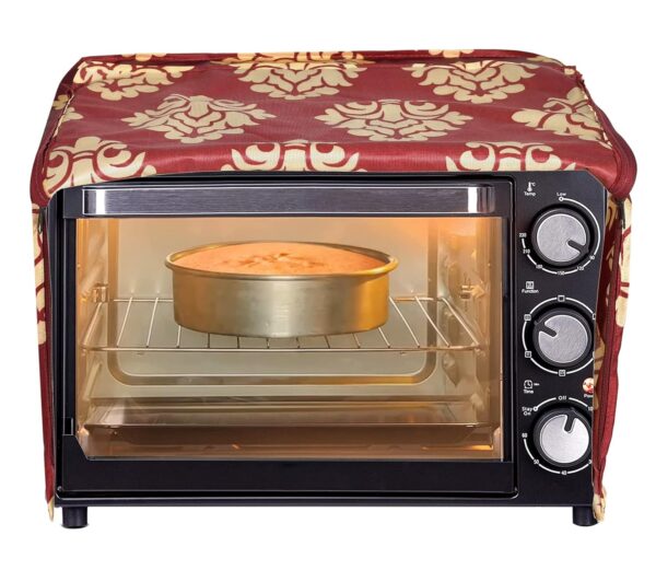 Kuber Industries Polyster Floral Printed Microwave Oven Cover,30 LTR. (Maroon)-HS43KUBMART25943 - Image 5