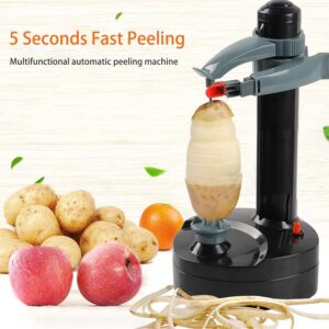 Venall Electric Potato Peeler - Automatic Rotating Fruit & Vegetable Peeler with Stainless Steel Blades, Apple Paring Machine, and Kitchen Peeling Tool (Includes Replacement Blades) - Image 4