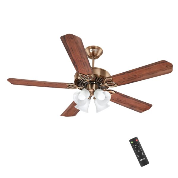 Orient Electric Subaris 1300mm Underlight Ceiling Fan with Remote | 100% Copper Motor | High Speed and Air Delivery | Ceiling an for living room| 2 year warranty by orient | Antique Copper, Pack of 1 - Image 2