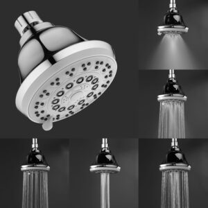 ALTON SHR22310 ABS, 4-INCH, 5-Function Overhead Shower | Mist Flow Bathroom Shower (Chrome) - Image 2