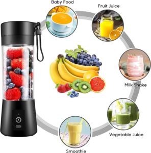 DADLM® Portable Blender, USB Rechargeable Mini Juicer Blender,Electric Juicer Bottle Blender Grinder Mixer, Personal Size Blender for Juices, Shakes and Smoothies,Fruit Juicer Machine (1) - Image 5