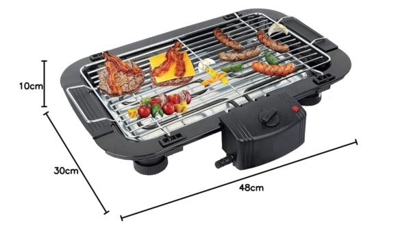 Harions Electric Barbecue Grill 2000W Tandoori Maker Adjustable Temperature Control Indoor Smokeless Barbeque Grill (Black46 x 36 x 5 cm) - Image 9