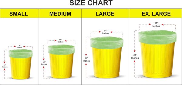 Shalimar Compostable Garbage Bags Size 19 X 21 Inches (Medium) 45 Bags (3 Rolls) Dustbin Bag/Trash Bag - Green Color, 45 Count - Image 5