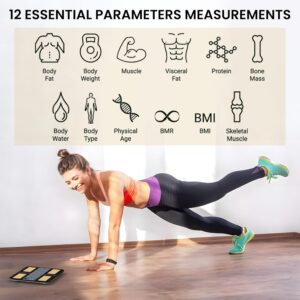 ANT Zigma Digital Smart Scale for Body Weight App Enabled Bathroom Scale BMI Weighing Scale Bluetooth Body Fat Scale 12 Essential Body Parameters Wireless BT Scale Large Display 30M Warranty_ Black - Image 5