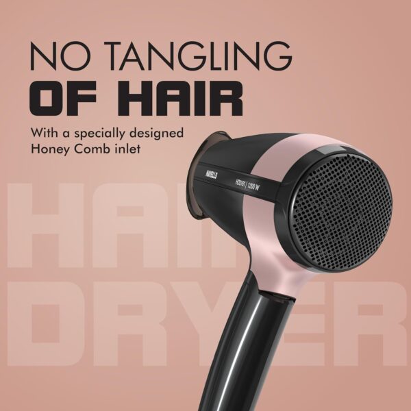 Havells 1200W Foldable Hair Dryer; 3 Heat Settings With Cool Shot (Hot/Cool/Warm),Heat Balance Technology|Cool Black|Your Perfect Blow Dry Companion For Effortless Hair Styling|Hd3161-1200 Watts - Image 4