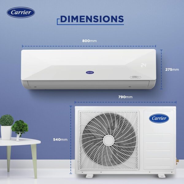 Carrier 1 Ton 5 Star Wi-Fi Smart Flexicool Inverter Split AC (Copper, Convertible 6-in-1 Cooling,Smart Energy Display,HD & PM 2.5 Filter, ESTER EDGE FXi (Wi-Fi), CAI12EE5R35W0,White) - Image 4