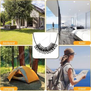 VazzLox Cloth Drying Rope with Hooks (Pack of 2) Elastic Cloth Hanging Rope for Cloth Drying with 12 Clips Cloth Rope for Drying Clothes for Travel Home Outdoor Kapde Sukhane ki Rassi Wire -Multicolor - Image 7