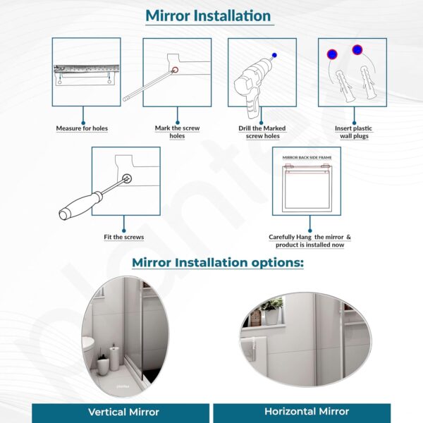 Plantex Frameless Oval Mirror for Wall/Bathroom/Dressing Room/Living Room/Bedroom/Entryway - Bathroom Accessories (18 X 24 Inch) - Image 7