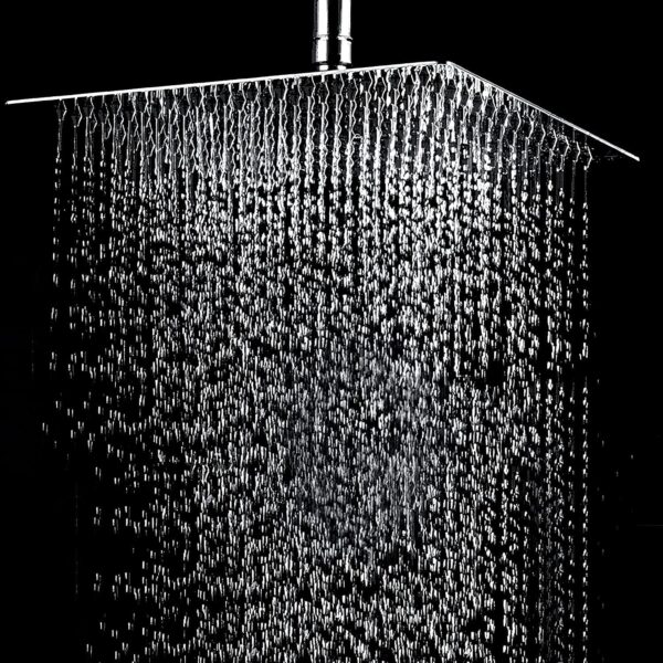 SKADIOO 8 inch shower Stainless Steel 304 shower head 8 inch, luxury bathroom shower 8 x 8 size, heavy metal SS-304 grade material, Ultra slim, Silver, 1 set - Image 5