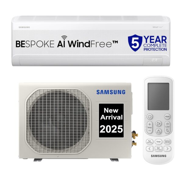 Samsung 1.5 Ton 5 Star Windfree AI Inverter Smart Split AC (WiFi, Energy Saving, Voice Control, Powerful Cooling, Copper, Digital Inverter, 4 Way swing, Convertible, BESPOKE AI AR60F19D1ZW) - Image 2