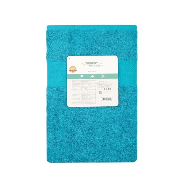 Trident 100% Cotton Towels for Bath | Towels for Bath Large Size | Trident Bath Towel - Soft & Absorbent | 450 GSM | 1 Piece Bath Towel for Men/Women | Urban Comfort | 70 cms x 140 cms - Teal - Image 5