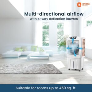 Orient Electric Aerostorm 92 L Desert Air Cooler For Home | Densenest Honeycomb Pads For More Cooling| Inverter Compatible | 4000 Mch High Air Delivery | Auto-Fill Feature |Air Cooler For Room | White - Image 5