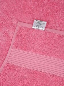 Amazon Brand - Solimo - Cotton Bath Towel | 500 GSM | Fade Resistant | Pink - Image 8