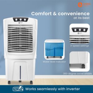Orient Electric Aerostorm 92 L Desert Air Cooler For Home | Densenest Honeycomb Pads For More Cooling| Inverter Compatible | 4000 Mch High Air Delivery | Auto-Fill Feature |Air Cooler For Room | White - Image 6