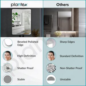 Plantex Frameless Mirror for Bedroom/Bathroom/Dressing Room/Living Room/Entryway/Wall - Rectangle Shape (18 X 24 Inch) - Image 6