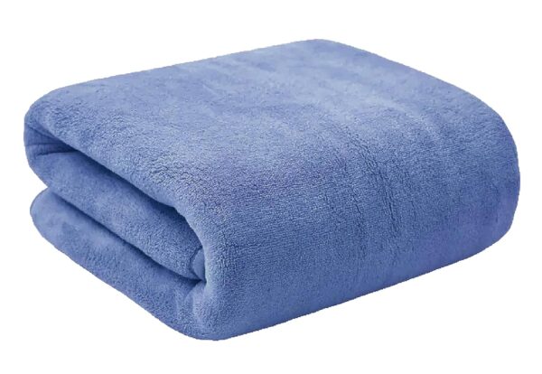 MAXOSHINE Microfiber Towels for Bath Large Size-Super Soft Coral Fleece Bathing Towel with Hook Quick Dry Super Absorbent-Bath Towel for Men and Women-70x140 cm (Dark Blue, Pack of 1) - Image 2