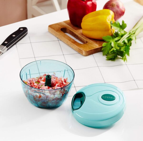 Amazon Brand - Solimo Plastic Compact Vegetable Chopper (350 ml, Green) - Image 4