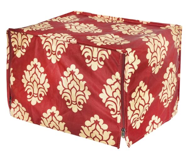 Kuber Industries Polyster Floral Printed Microwave Oven Cover,30 LTR. (Maroon)-HS43KUBMART25943 - Image 4