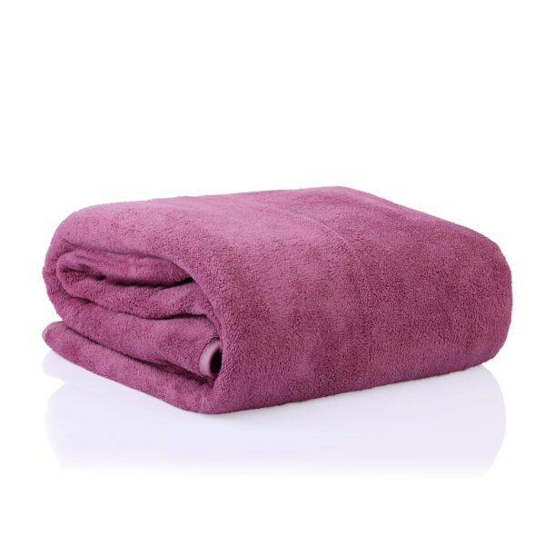 Sellsworld Microfiber Bath Towels | (70x140) Extra Soft Plush & Quick Dry High Absorbency with Large Size Towels for Bathing(Pack of 1) (Wine) - Image 2