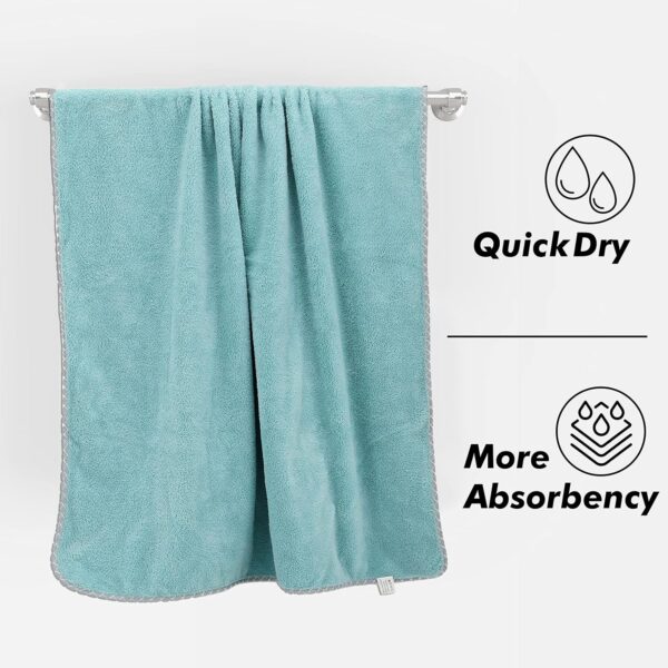 UrbanLeaf Microfiber Large Bath Towel | Quick Dry Super Absorbent - Bath Towel for Men and Women | Green | Towel for Bath, Travel, Gym, Beach, Pool, and Yoga (70 X 140 CMs) - Image 6