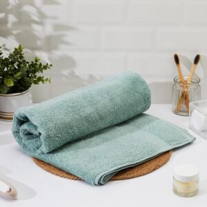 Amazon Brand - Solimo - Cotton Bath Towel | 500 GSM | Fade Resistant | Aqua Green - Image 2