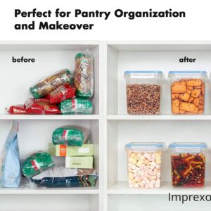 IMPREXO Air Tight Food Storage Containers Kitchen Containers For Storage Set Plastic Storage Box For Kitchen Airtight Containers Storage Jar Set For Kitchen Storage (Pack Of 3, 2150 ML),Transparent - Image 7