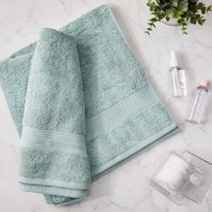 Amazon Brand - Solimo - Cotton Bath Towel | 500 GSM | Fade Resistant | Aqua Green - Image 4