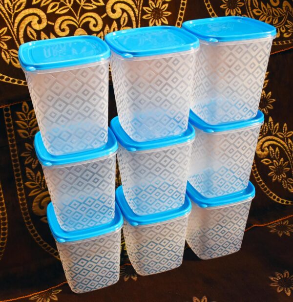 Loknath 2 Liter Kitchen Storage Boxes set of 6-2000 ml, container for kitchen storage set Plastic storage container Combo set Plastic Utility Container (Pack of 6, Blue) (6) - Image 3