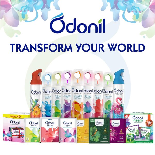 Odonil Air Freshener Room Spray - 440 ml Combo (Pack of 2, 220ml each) | Jasmine Fresh & Ocean Breeze | Nature Inspired Fragrance for Home & Office | Long Lasting Fragrance | Instant Freshness - Image 7