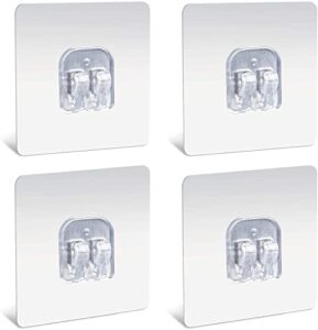 Honexa Plastic 4 Pieces Bathroom Shelf Adhesi... - Image 2