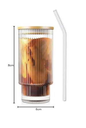 KiKiluxxa Glass Coffee Mug with Straw Green T... - Image 11