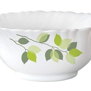 Larah by Borosil Green Leaves Silk Series Opa... - Image 7