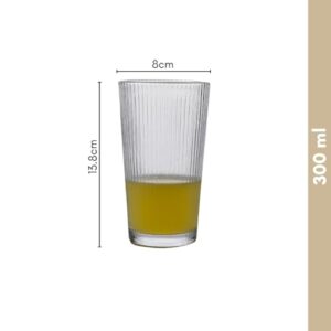 Nestasia Glass Set of 6 Tall Tumblers - Trans... - Image 6
