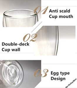 Baskety Nice Design Double Wall Glass Teacup ... - Image 5