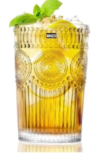 BINZO Drinking Glasses, Clear, Set of 6, 350 ... - Image 2