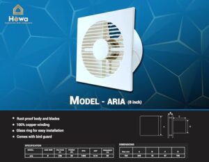HEWA Exhaust fan 100% copper motor for Kitche... - Image 4