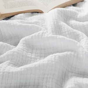 Bedsure 100% Cotton Muslin Large Throw Blanke... - Image 2