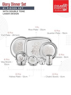 Classic Essentials Stainless Steel Dinner Set... - Image 6